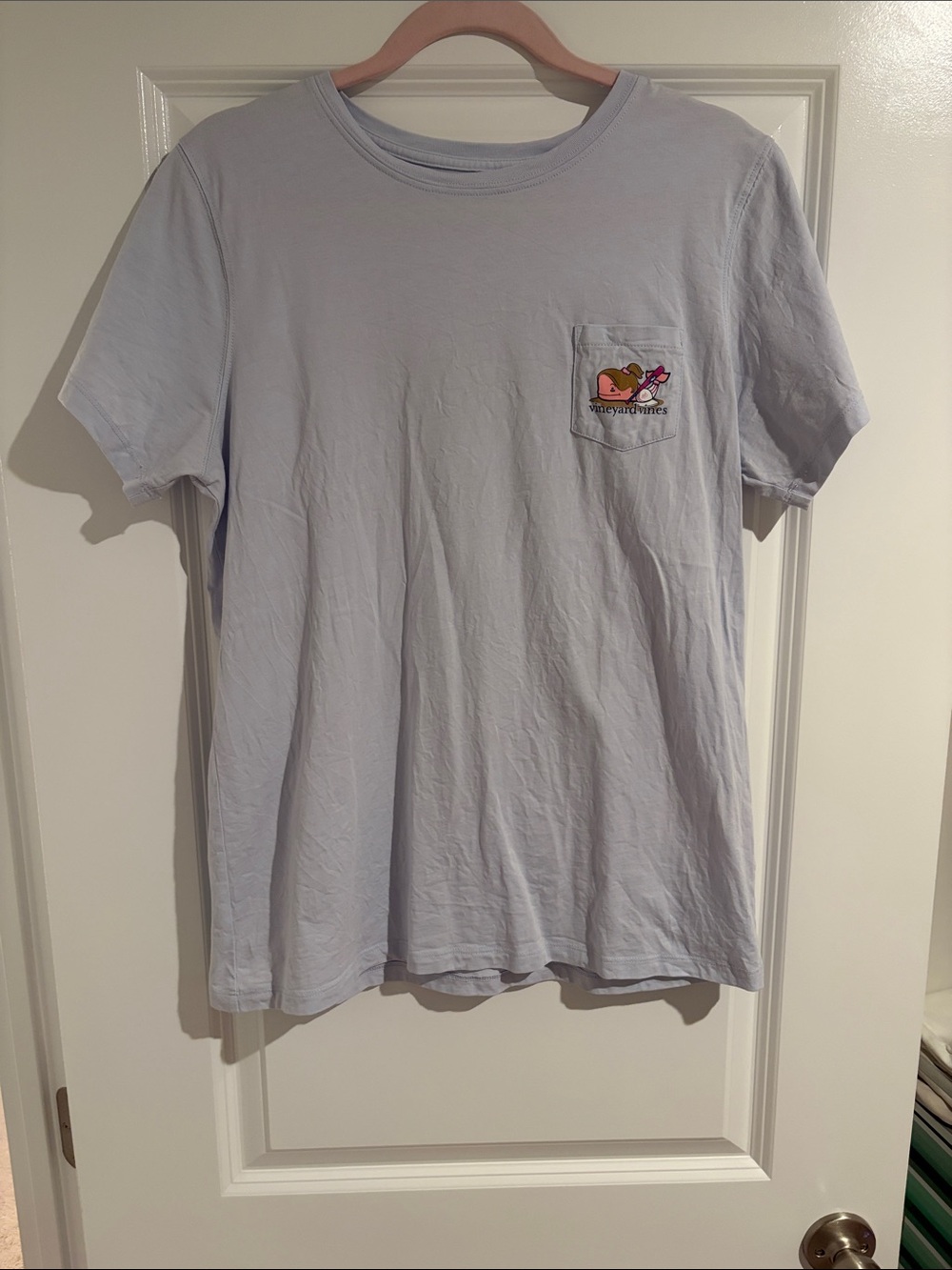 Vineyard Vines Light Blue Short Sleeve Pocket Tee